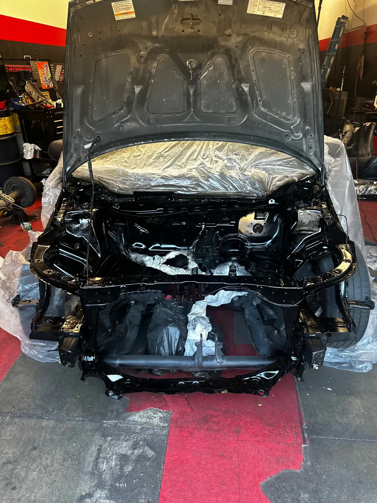 Finished custom engine bay at Akonic Garage