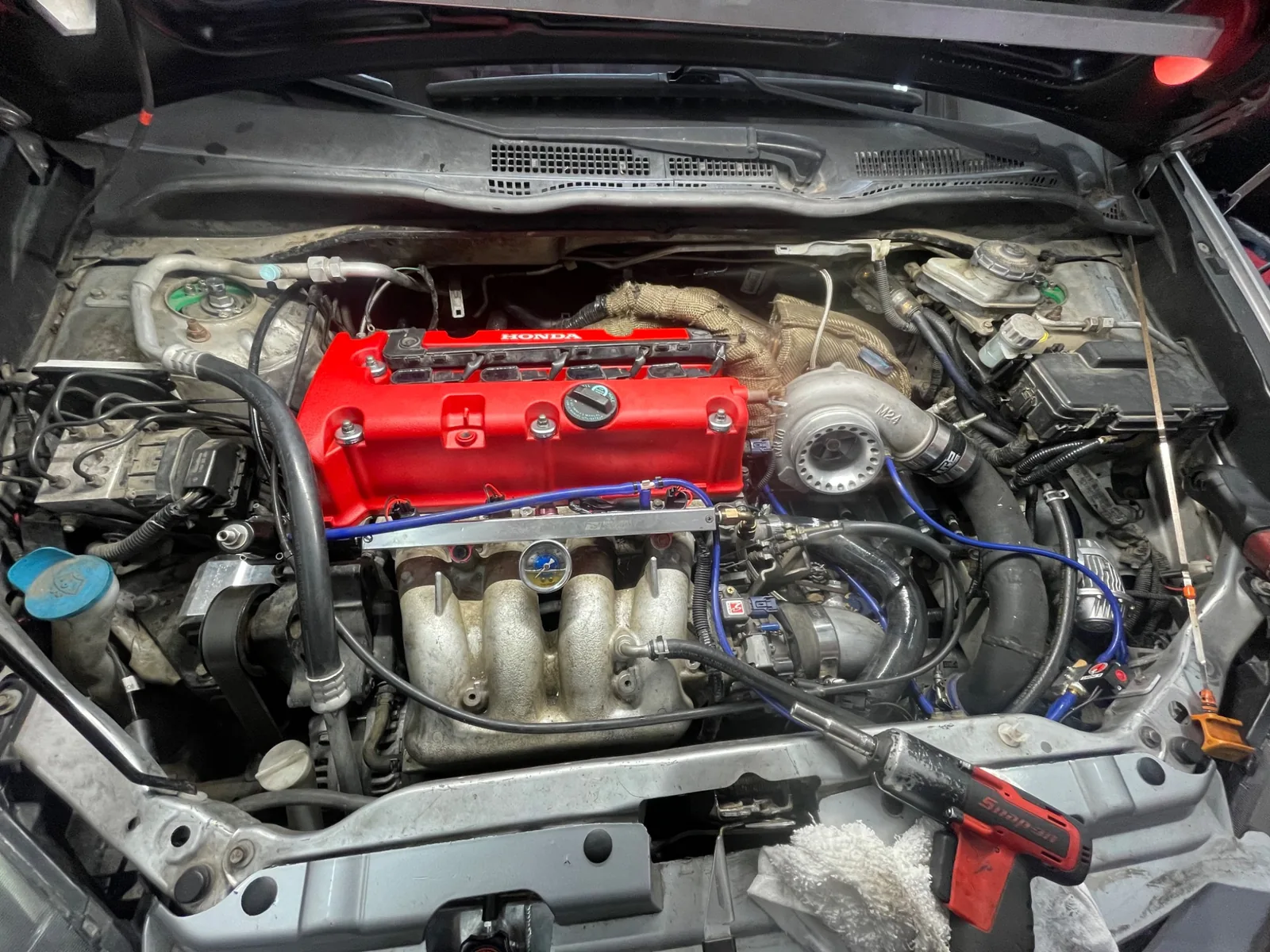 Turbocharged Honda performance build at Akonic Garage